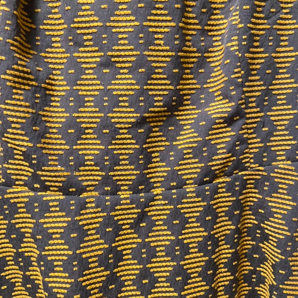 Ruby Bell Yellow Grey Patterned Dress - image 4